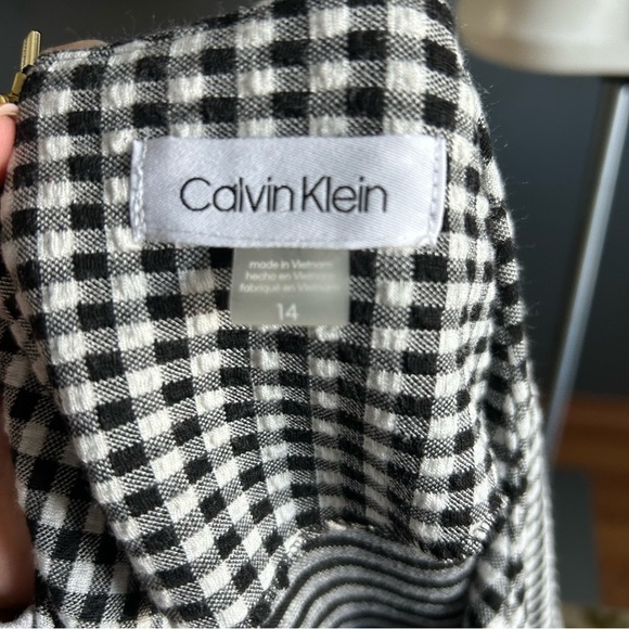Calvin Klein Black & White Checkered Sheath Dress - Picture 6 of 7